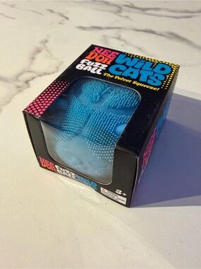 Needoh Wild Cats Blue Fuzz Ball - Sensory Squeeze
